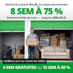 Depotium Mini Entrepôt - Pointes aux Trembles Promotion