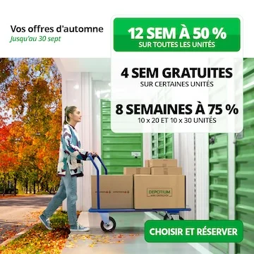 Depotium Mini Entrepôt - Pointes aux Trembles Promotion
