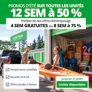 Depotium Mini Entrepôt - Pointes aux Trembles Promotion