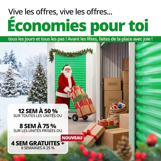 Depotium Mini Entrepôt - Pointes aux Trembles Promotion