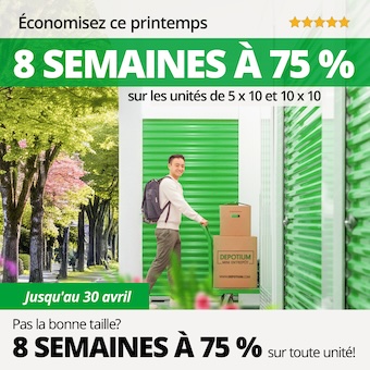 Depotium Mini Entrepôt - Pointes aux Trembles Promotion