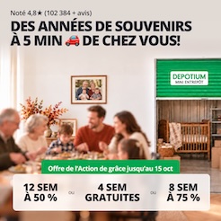 Depotium Mini Entrepôt - Pointes aux Trembles Promotion