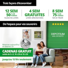 Depotium Mini Entrepôt - Pointes aux Trembles Promotion